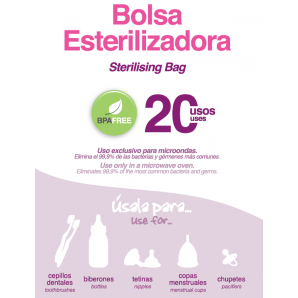 Sachet de stérilisation Irisana pour micro-ondes. Individuel