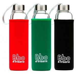 Botella reutilizable Bbo Irisana, de borosilicato con...