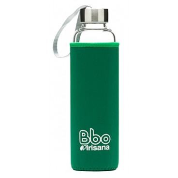 Bbo Irisana bottiglia riutilizzabile, borosilicato con copertura in neoprene, 500 ml.