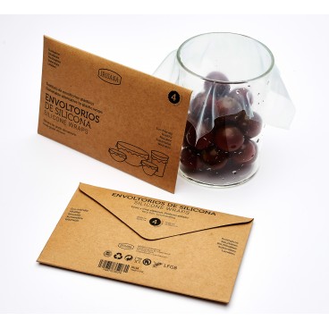 Wiederverwendbare Irisana-Silikonverpackungen. 4 Einheiten