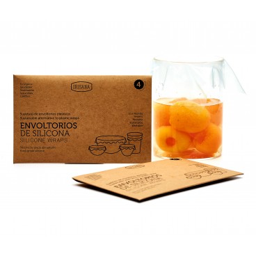 Envoltorios reutilizables de silicona Irisana. 4 unidades