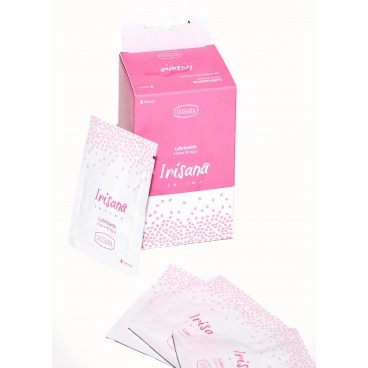 Irisana intimate water-based lubricant. Box of 20 single-dose sachets