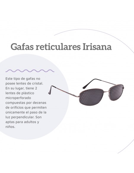Gafas reticulares Irisana de metal