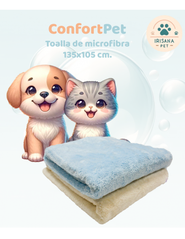 ConfortPet. Serviette en microfibre pour animaux de compagnie 135x105 cm