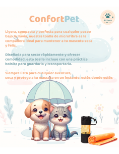 ConfortPet. Serviette légère en microfibre avec sac de... 2