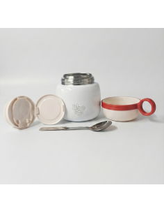 Termo para alimentos BBO de acero inoxidable 316 con cuchara 2